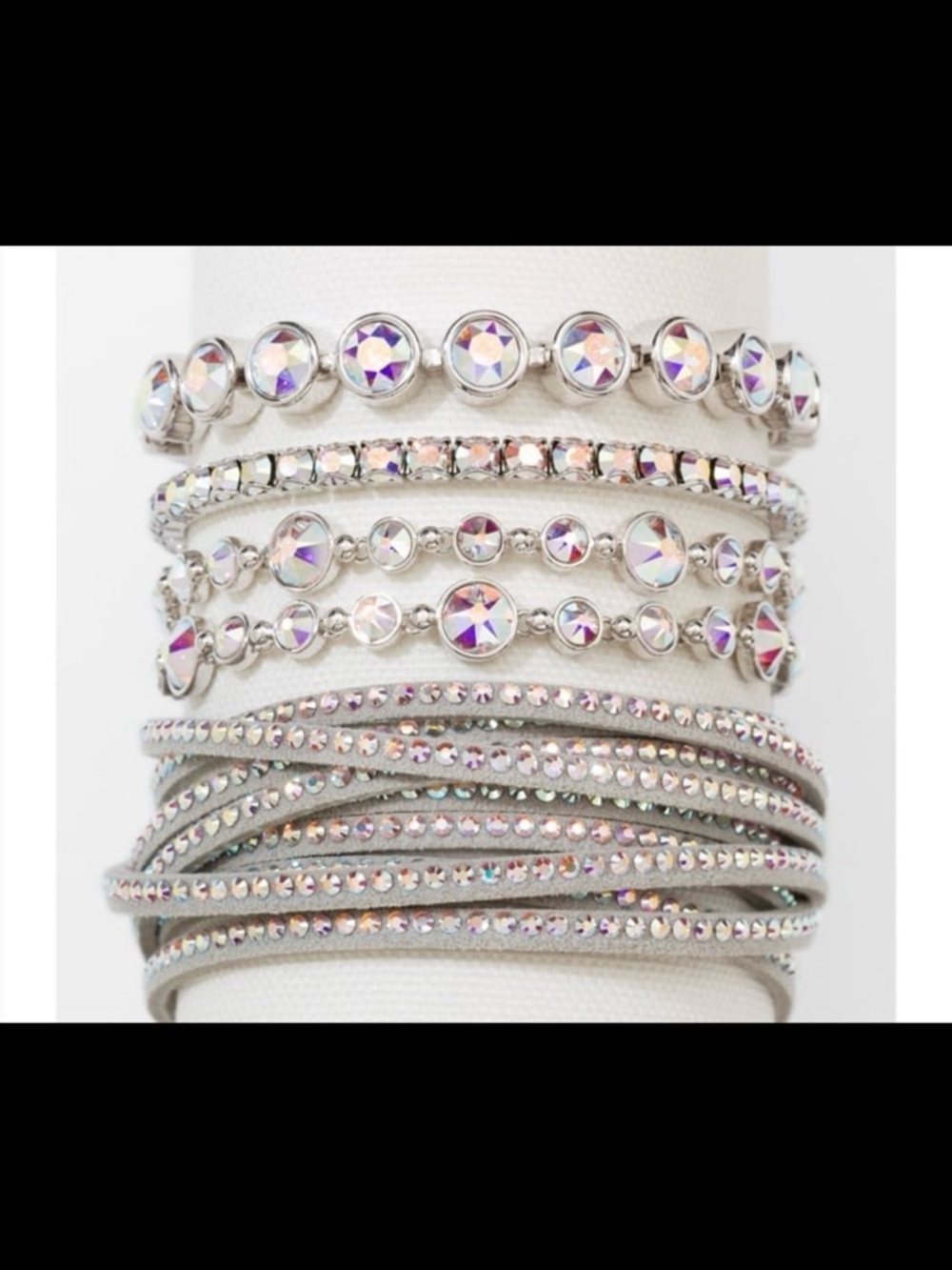 Wrap-Star Bracelet, Crystal Aurore Boreale like new #no box - Picture 5 of 13